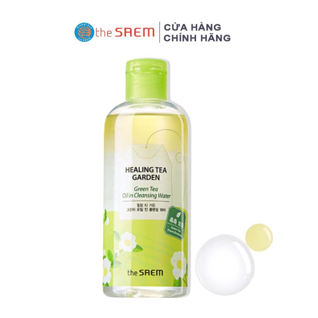 Dầu Tẩy Trang Dành Cho Makeup the SAEM Healing Tea Garden Green Tea Oil In Cleansing Water 300ml