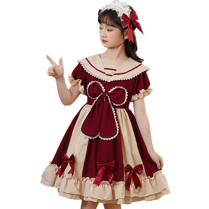 SHUANGYAN Váy công chúa Lolita cho bé gái 2023 Váy trẻ em Lolita mùa hè Váy cô gái mùa hè