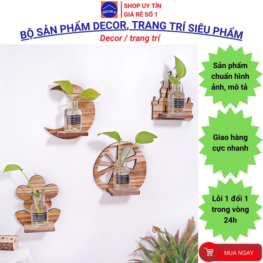 Kệ kết hợp bình hoa treo tường nghệ thuật hiện đại- Trang trí nhà cửa (Rẻ đẹp cực phẩm)