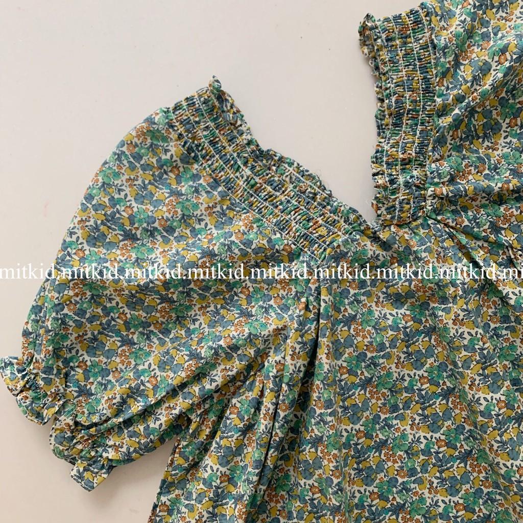 Áo váy cho bé gáiCÓ SẴN, Áo váy cổ chun PHONG CÁCH cho bé gái