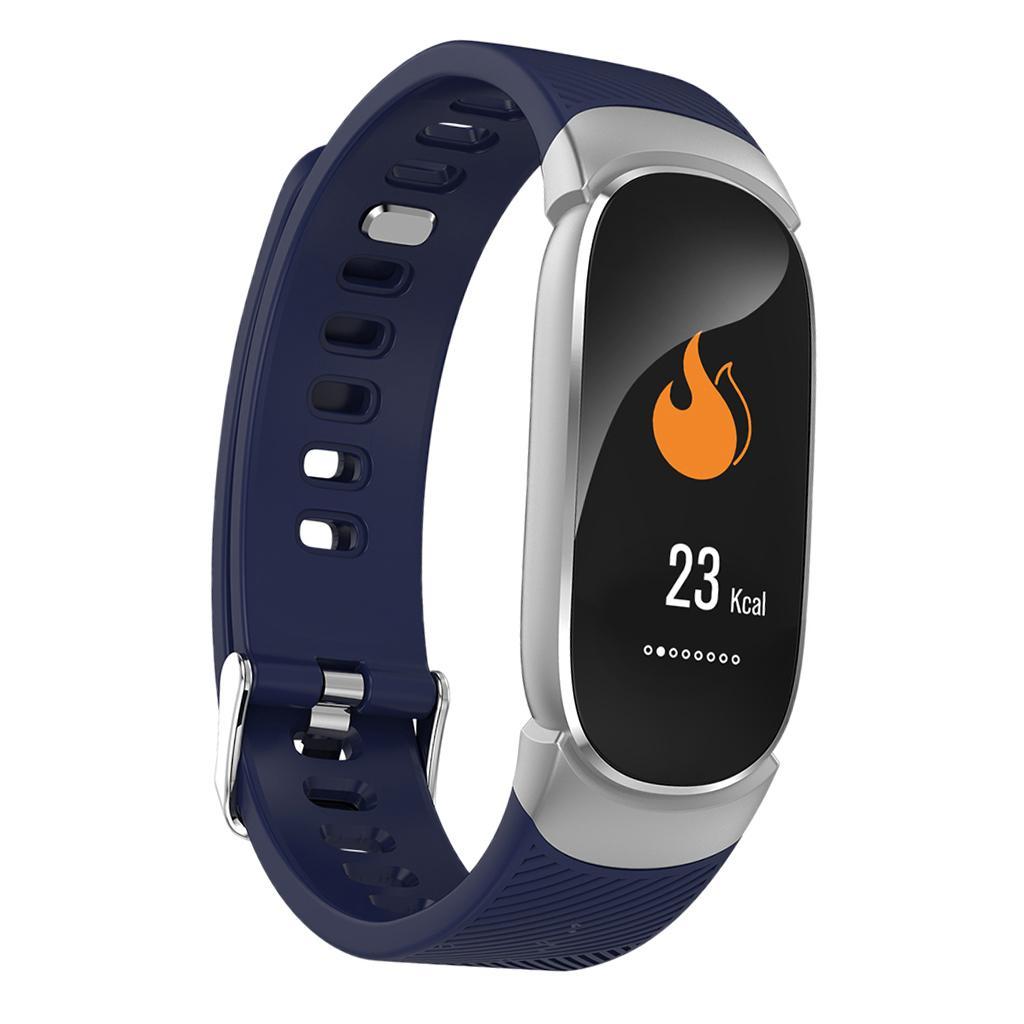 QW16 IP67 Waterproof Sport tooth 4.0 Colorful TPU Smart Bracelet Watch Blue