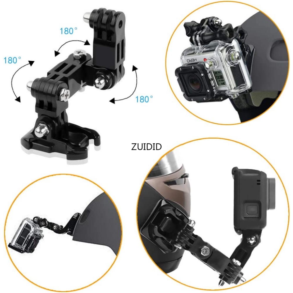 Phụ kiện camera thể thao Mũ bảo hiểm cằm mount giá đỡ cho GoPro Hero11 10 9 SJCAM Xe máy Matercycle Mũ bảo hiểm cằm