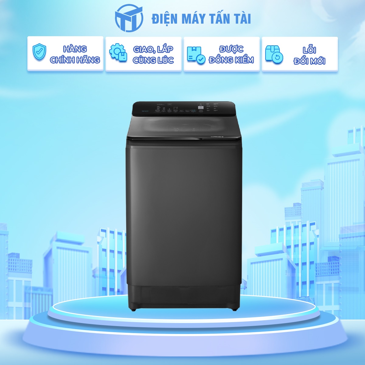 LTL H0MVW0T(GG) - Máy giặt Hitachi Inverter 10.5 kg LTL H0MVW0T(GG) - Màu xám đậm - Hàng chính hãng