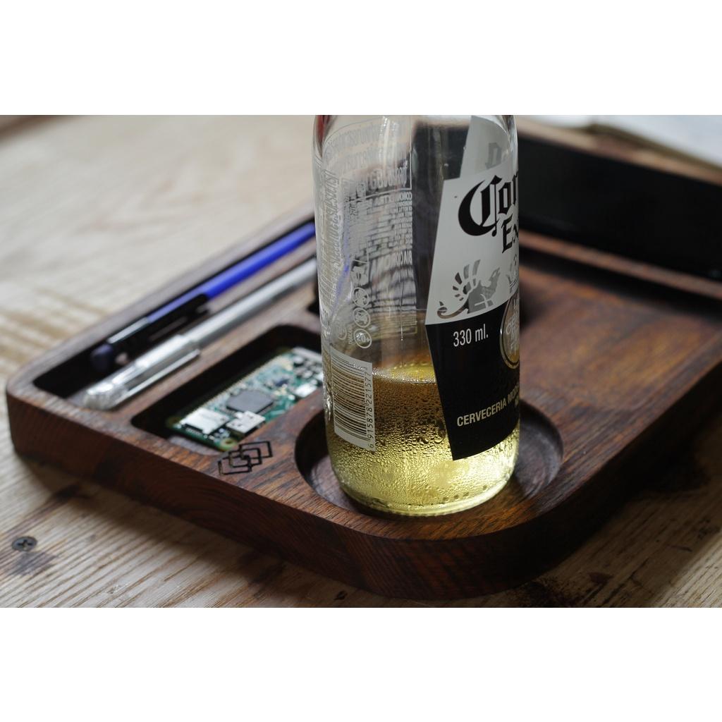 Khay gỗ đặt trên bàn làm việc - Khay để ví, chìa khóa, đồng hồ, điện thoại...