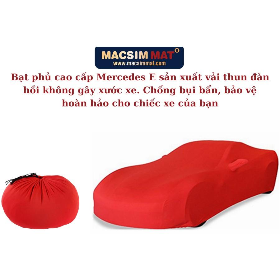 Bạt phủ cao cấp ô tô Mercedes E nhãn hiệu Macsim sử dụng trong nhà chất liệu vải thun - màu đen và màu đỏ