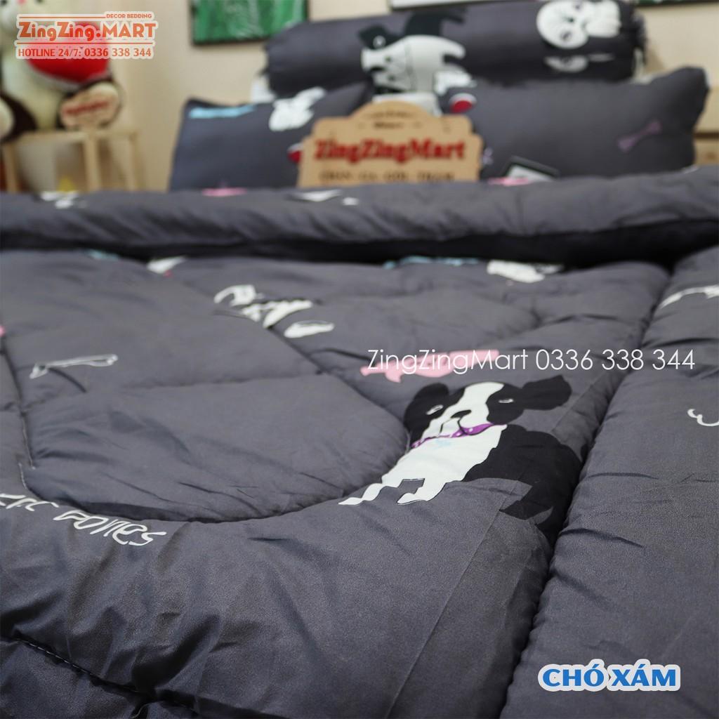 Chăn Phao Khủng Long Bơ Sét 5 Món Chăn Ga Gối - Được chọn thêm mẫu