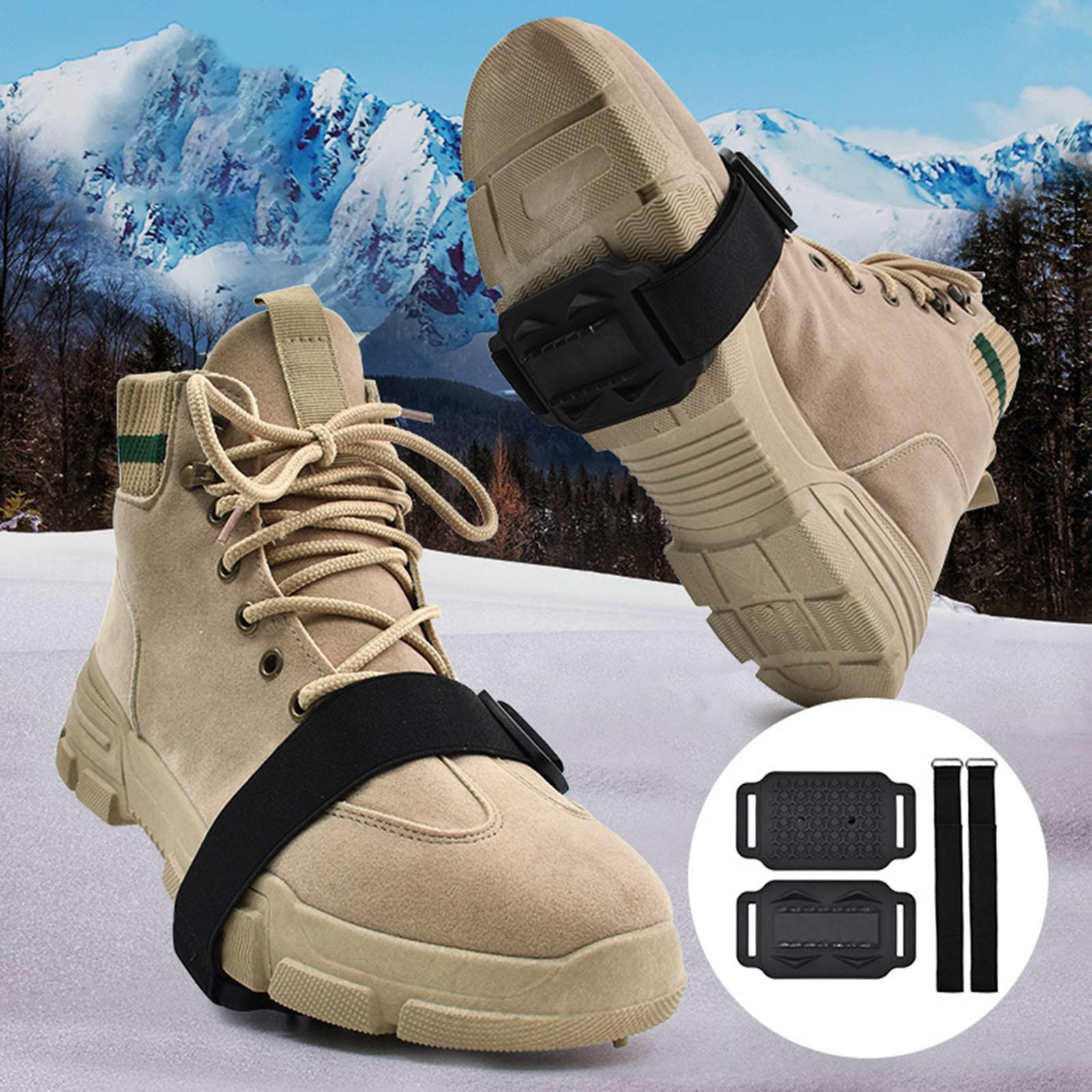 Ice Snow Grips, Crampons Spikes Shoes Ice Traction Cleats Anti Slip Shoe Cover Footwear for Walking Jogging Climbing Hiking Mountaineering