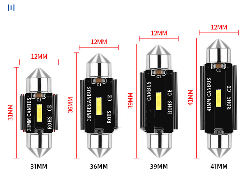 Bóng LED trần xe hơi chip CSP 1860 festoon Canbus F1860-1