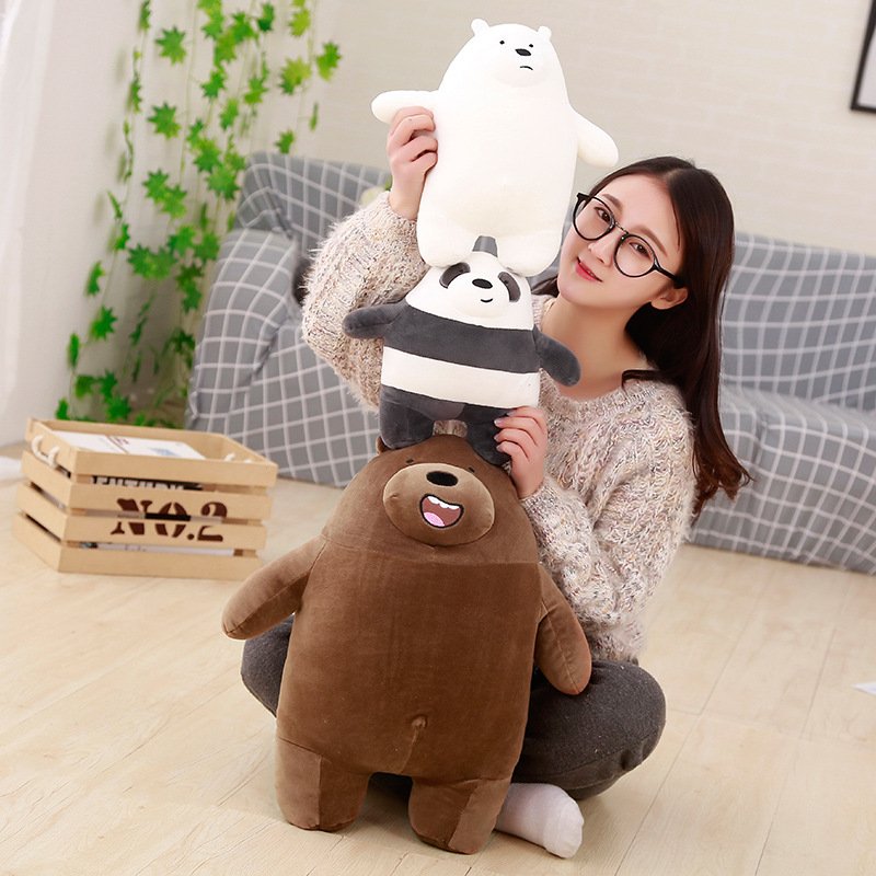 Gấu bông anh em nhà gấu We Bare Bears dạng đứng siêu mềm (20cm---&gt;40cm) vải miniso mềm mại êm ái, hàng xịn cao cấp an toàn cho trẻ nhỏ