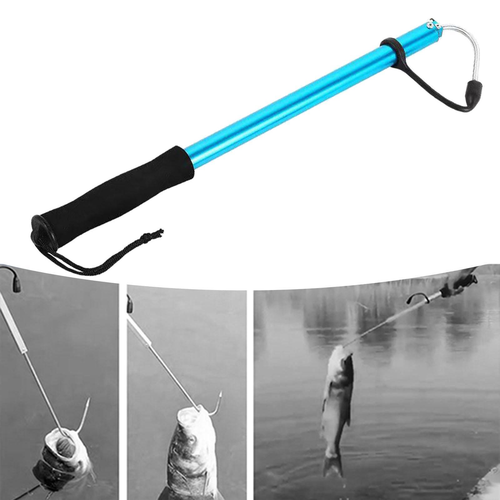 Fishing Gaff Fish Grip Retractable Fish Holder Fishing Hooks Accessories Stainless Steel Professional Portable Fish Lip Gripper Fish Gripper