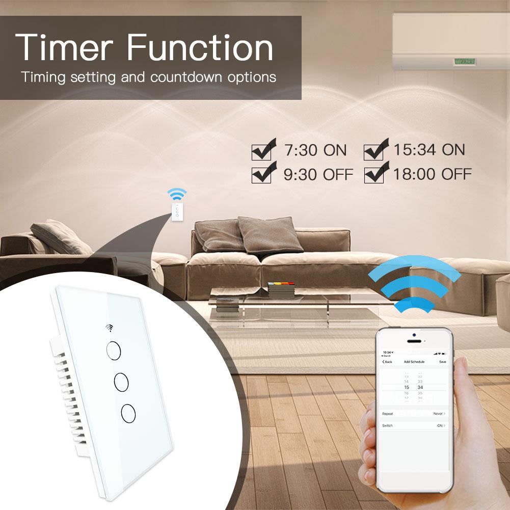 Công tắc điều khiển từ xa thông minh, điều khiển bằng giọng nói, tương thích với Trợ lý Google Alexa