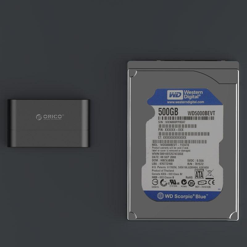 Đầu đọc dữ liệu ổ cứng 2.5" chuẩn Sata 3 Orico - 20UTS-BK - Hàng Chính Hãng