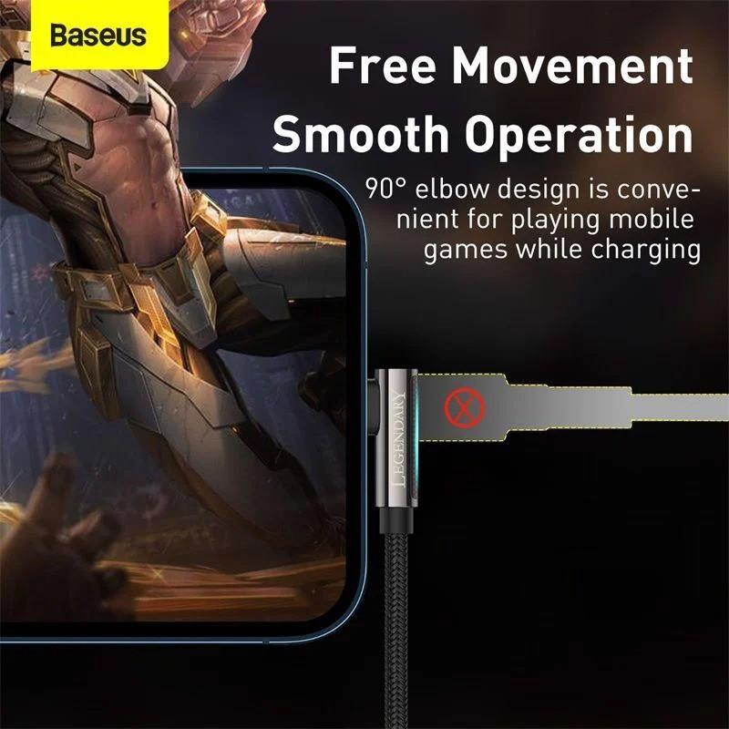 Cáp sạc Baseus Legend Series Elbow Fast Charging Data Cable USB to iP -Hàng Chính Hãng