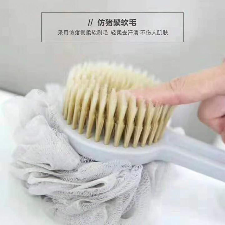 Cây cọ lưng kèm bông tắm 2 in 1