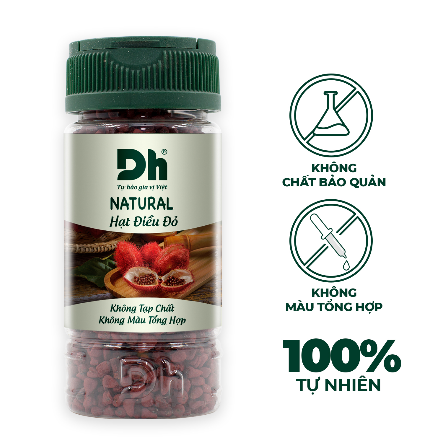 Natural Hạt điều đỏ 50g Dh Foods - Nguyên chất 100%