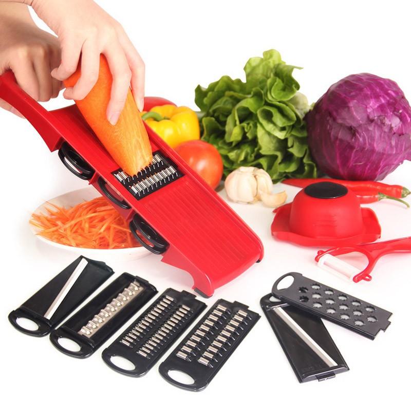 DỤNG CỤ BÀO CỦ QUẢ THÀNH SỢI, THÀNH LÁT VỚI 6 LƯỠI BÀO