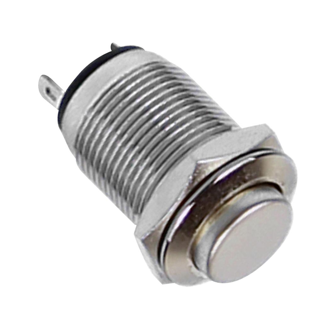 Mounting Hole 12mm 36V Waterproof Metal Indicator Reset Signal Light Blue LED Signal Lamp High-lighted ~Flat Head Welding Foot