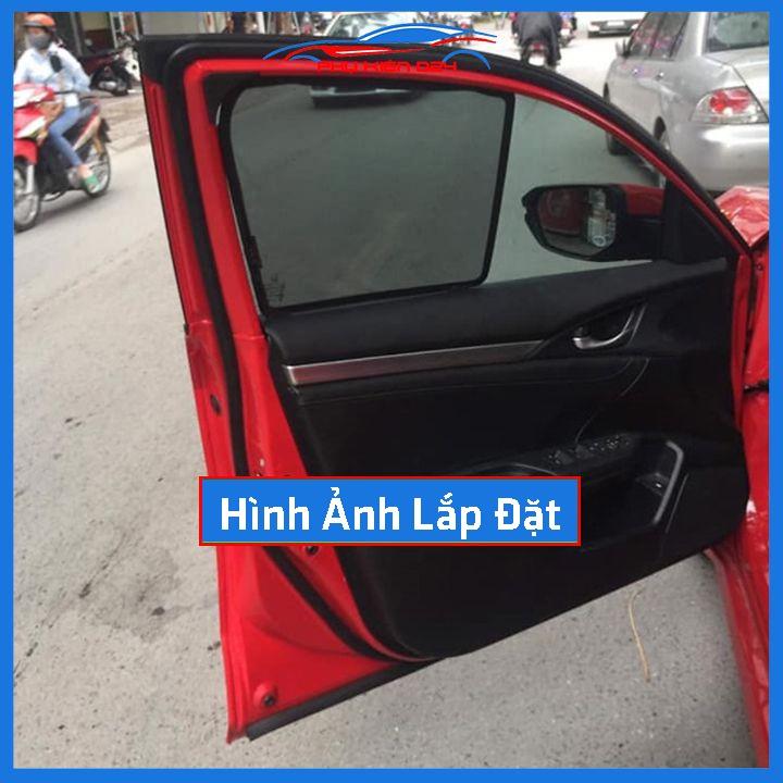Bộ 4 rèm chắn nắng nam châm Civic 2016-2017-2018-2019 khung cố định chống tia UV