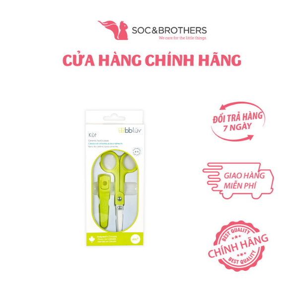 Kéo cắt thức ăn cho bé Bbluv Kut màu Lime