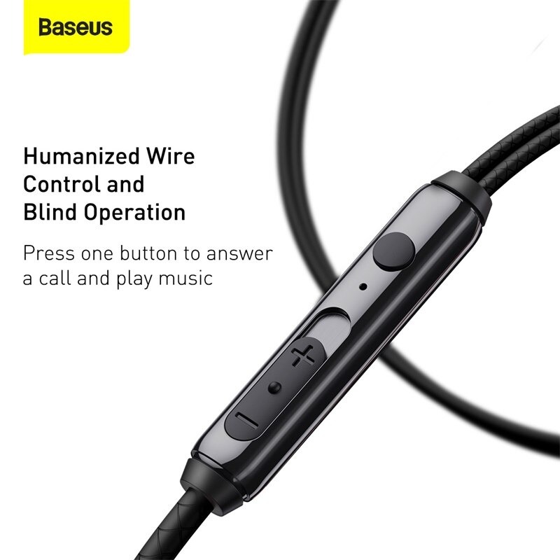 Tai nghe chính hãng AUX 3.5mm Baseus Encok H19 Wired Earphone (6D surround, Deep Bass, with ECM Microphone for HD Calling)