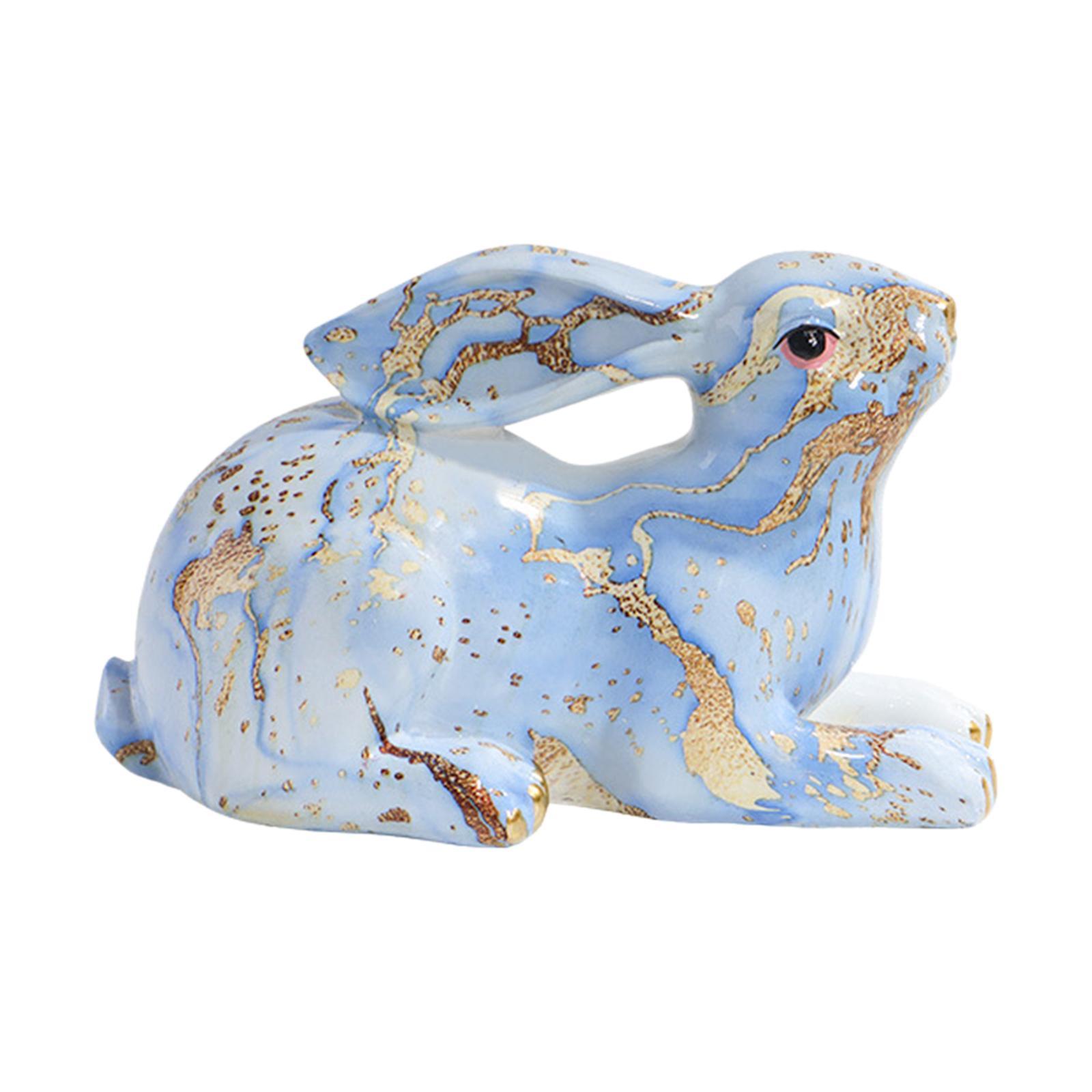 Rabbit Statue Resin Animal Figurine Modern Art for Decoration Gift Crafts