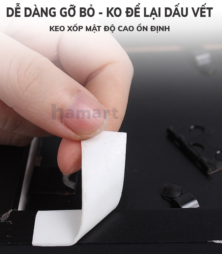 Hình ảnh Miếng Keo Xốp 3M Dán Tường 2 Mặt Siêu Dính Dày 1.5mm Dán Cố Định Ảnh Camera Hành Trình Ô Tô Đa Năng