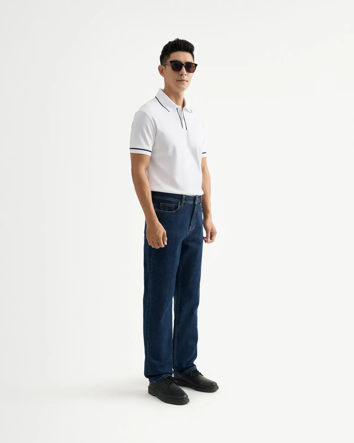 Áo polo tay ngắn nam phối cổ Form Fitted - RT 10S25POL006 | ROUTINE CÀ MAU