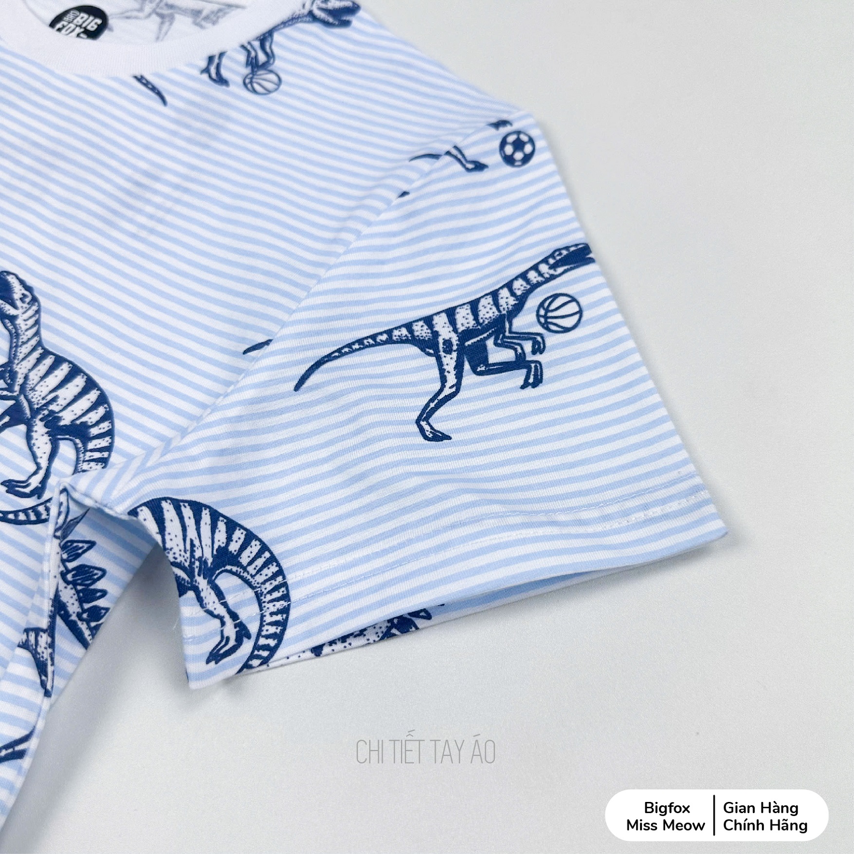 Bộ cộc tay cho bé trai Bigfox Miss Meow chất cotton size đại mùa hè in đẹp cỡ 3,7,9,11 tuổi 30kg 40kg