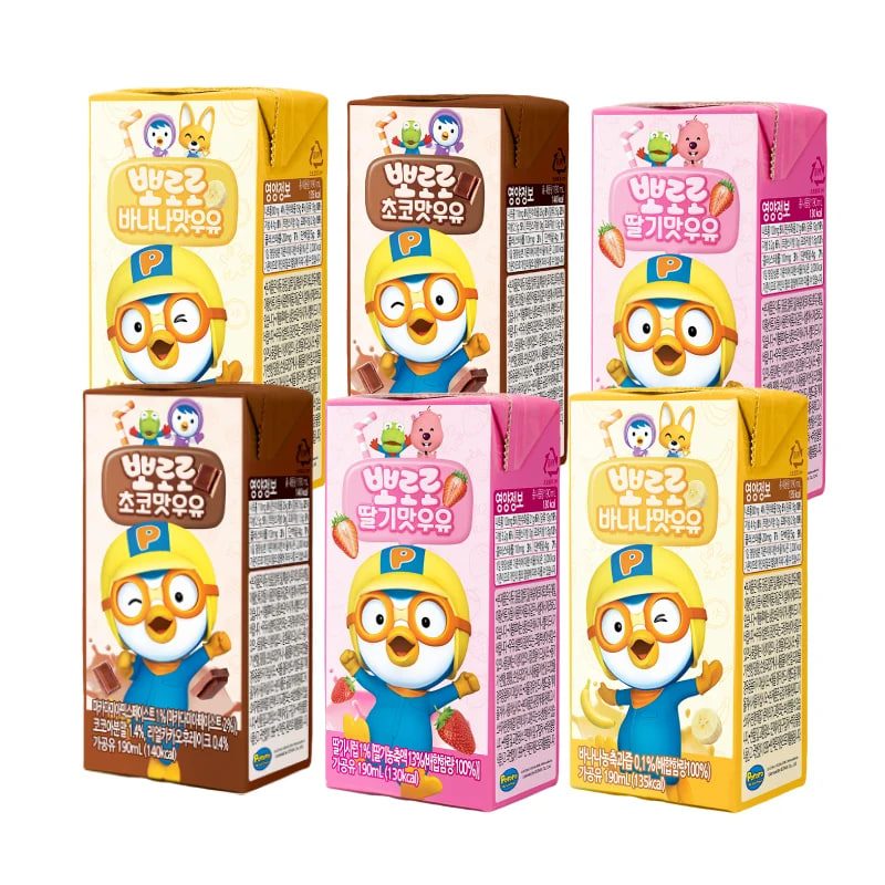 Combo 12 hộp sữa dinh dưỡng Pororo (3x190ml)