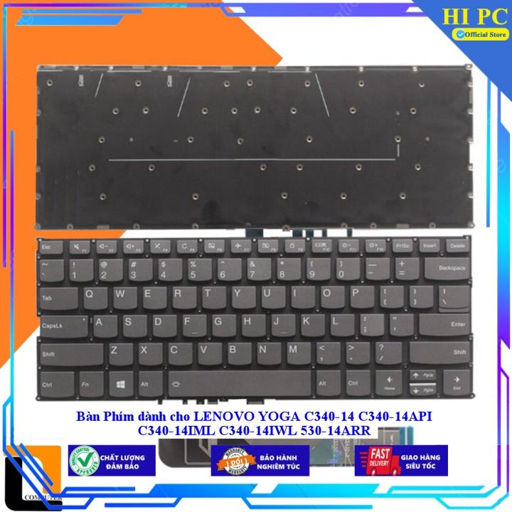 Hình ảnh Bàn Phím dành cho LENOVO YOGA C340-14 C340-14API C340-14IML C340-14IWL 530-14ARR - Hàng Nhập Khẩu