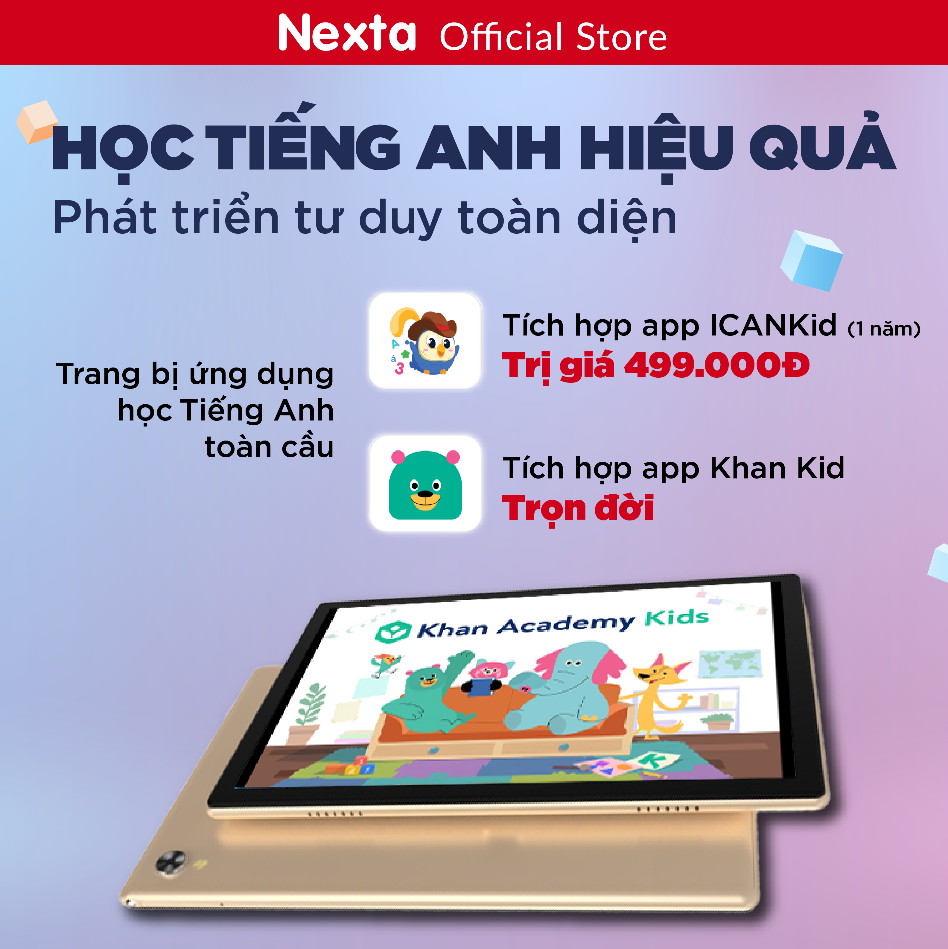 Hình ảnh Máy tính bảng Edutab 10.1 Pro & Case da tặng Hệ thống quản lý học tập & kiểm soát dành cho Phụ huynh trọn đời