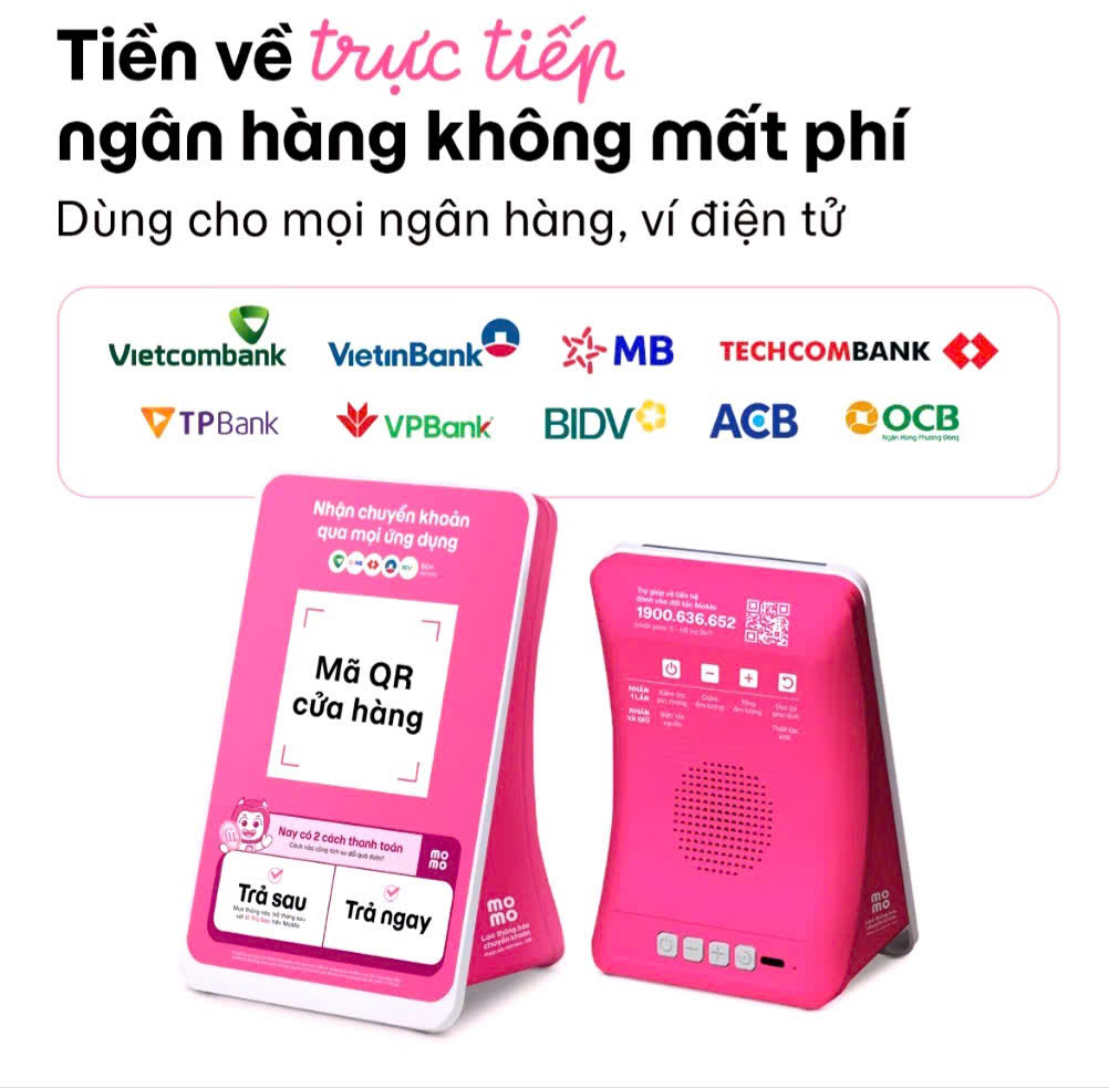 Loa Thông Báo Chuyển Khoản MoMo Tiền Về Trực Tiếp Ngân Hàng không mất phí Bản Tiết Kiệm