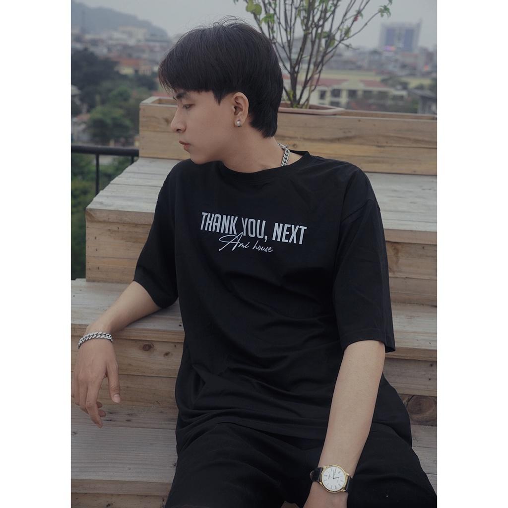 Áo thun tay lỡ AMIHOUSE phông form rộng thank you