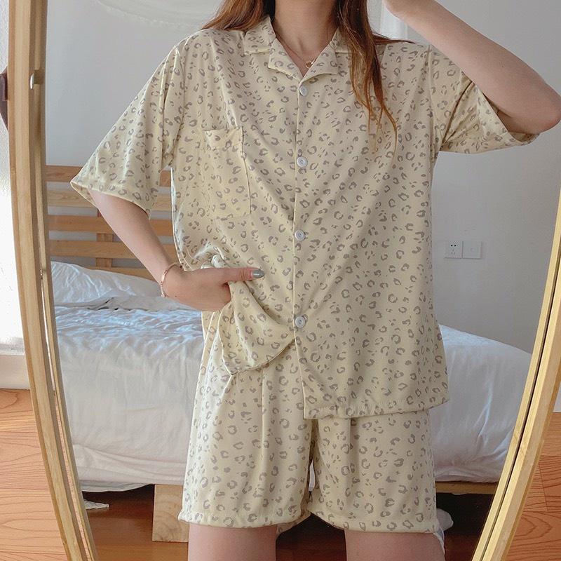 Bộ pijama short beo -- 33433