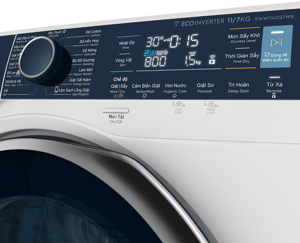 [ Giao Toàn Quốc ] Máy Giặt Sấy Electrolux EWW1142Q7WB - Hàng Chính Hãng