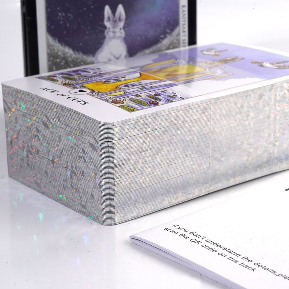 Bộ Bài Tarot Lunalapin Hộp Thiếc Mạ Cạnh 78 Lá Tặng File Tiếng Anh Và Đá Thanh Tẩy