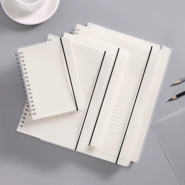 Sổ lò xo kèm giấy ruột grid/dot size a4, a5, a6, b5