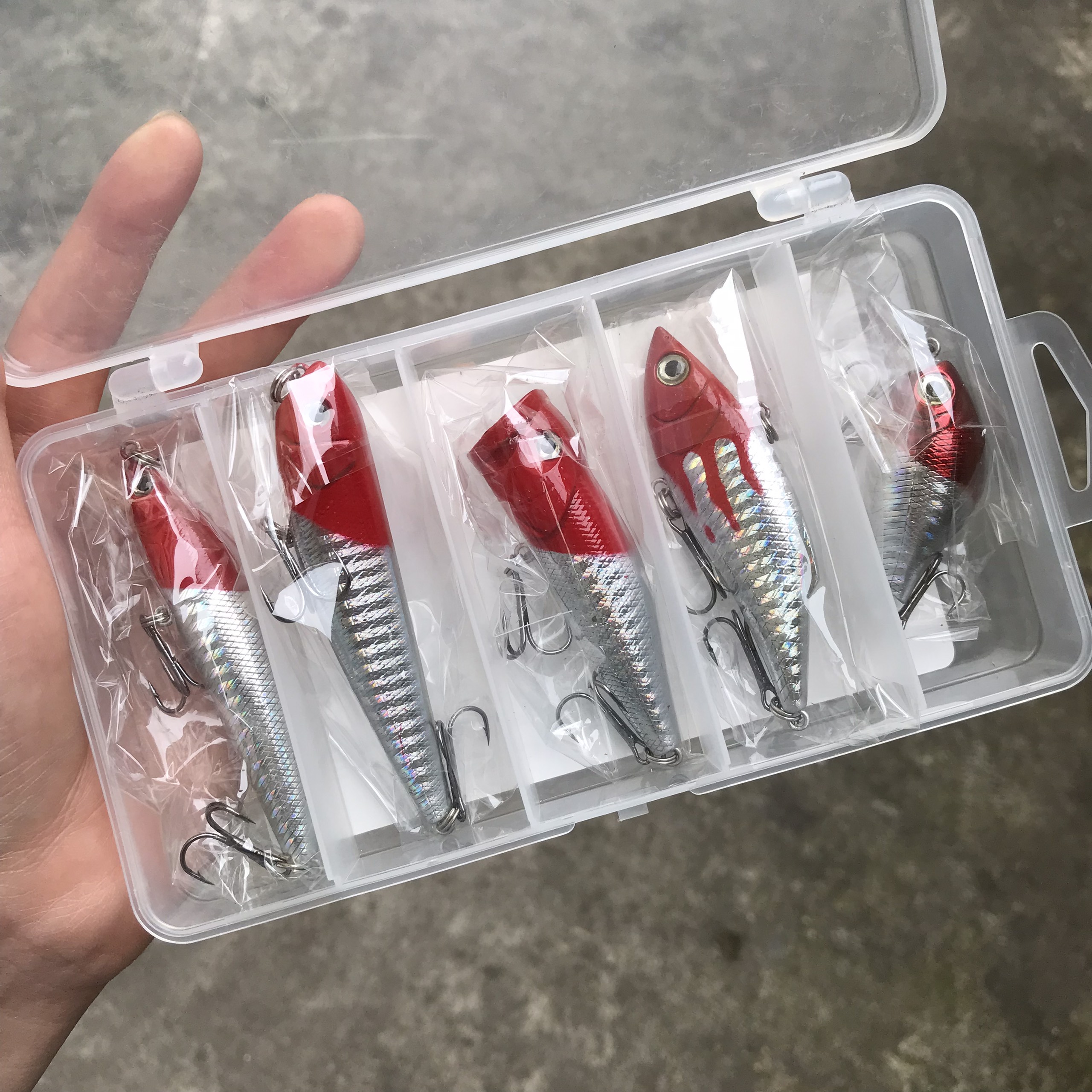 Bộ mồi câu lure măng, vược set 5 con  TNQ LURES - TOÁN NHÀ QUÊ