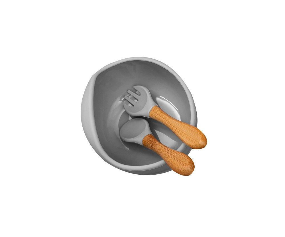 1 Bộ Dẻo Silicone Cho Bé BÁt Soild Bộ Đồ Ăn Chống Trơn Trượt Tô Kèm Thìa Nĩa Cho Bé Tự Ăn Bát trẻ Em Món Ăn