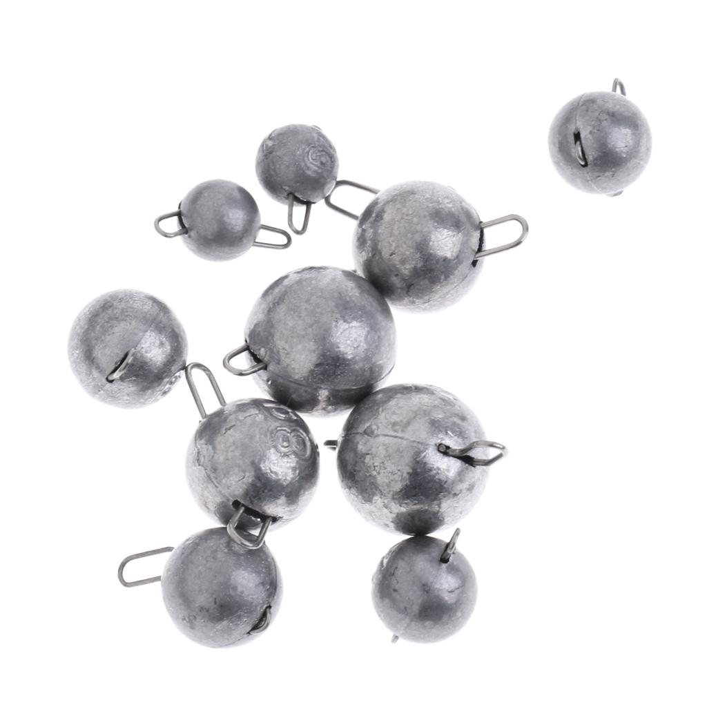 10pcs Lead Sinkers Fishing Lead Sinkers Bulk Dropshot Fishing Accessories