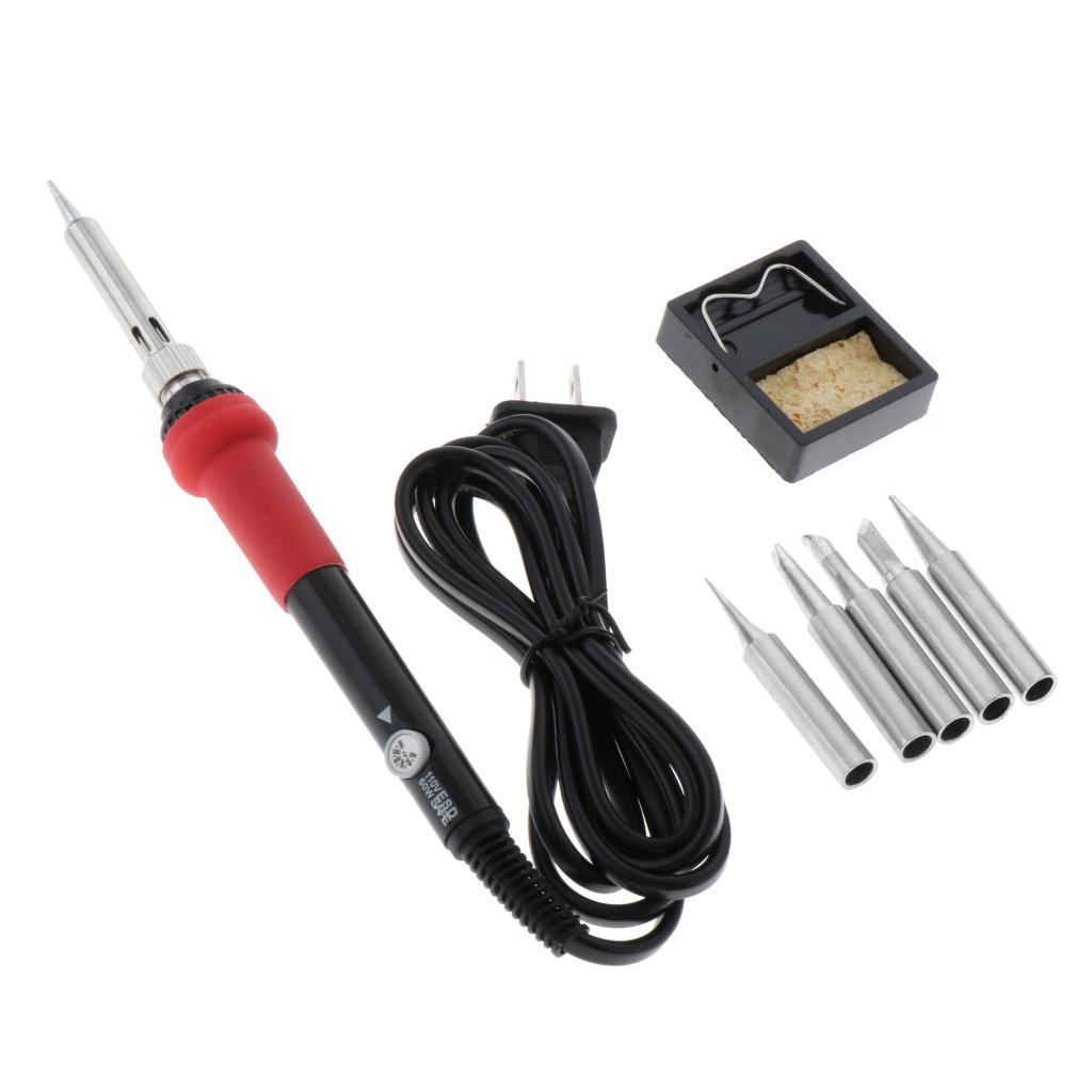 110V Adjustable Temperature Electric Soldering Iron Kit, Welding Rework Repair