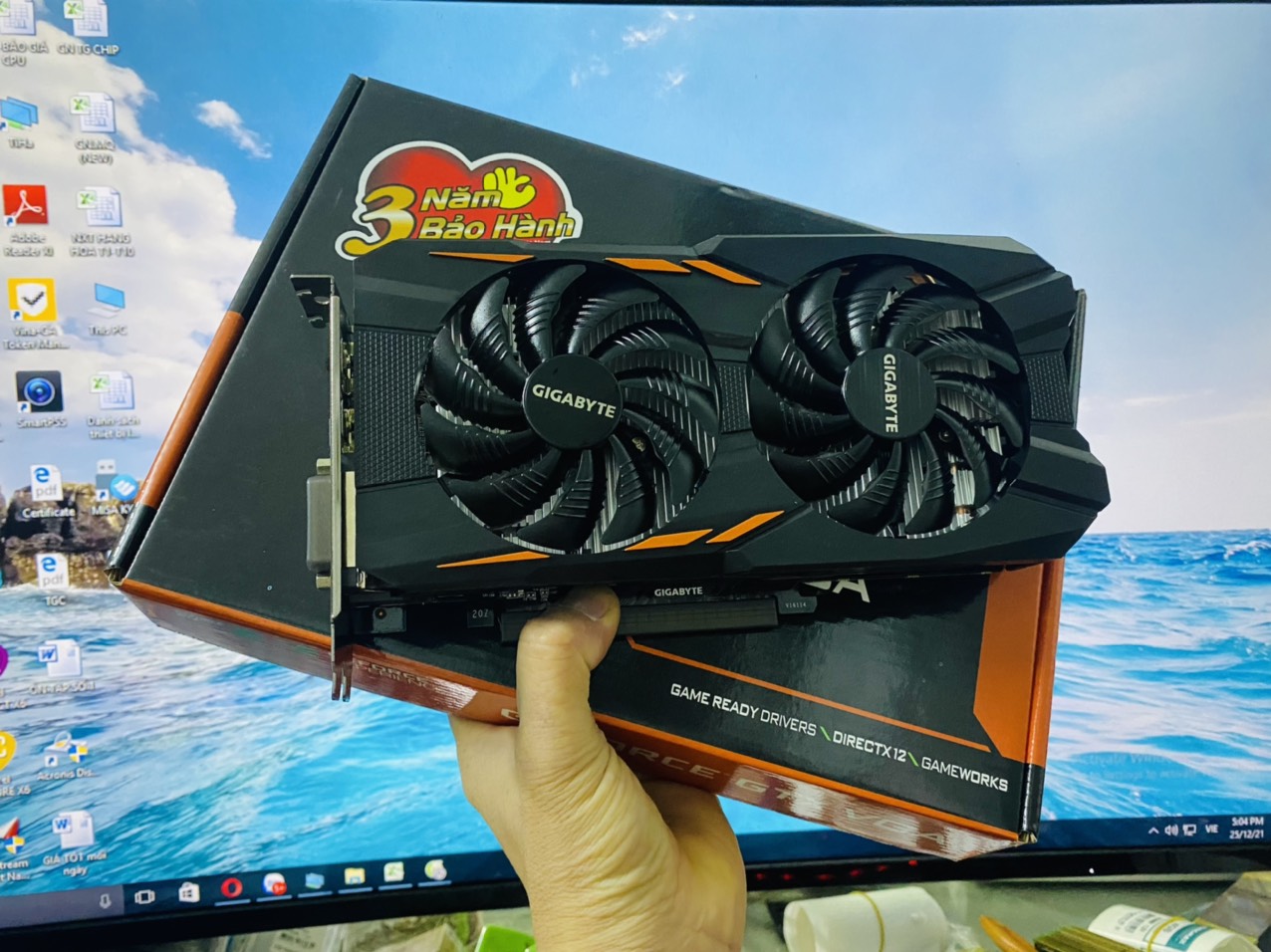 VGA (Cạc màn hình) GIGABYTE GeForce GTX 1050 2GI/D5 (GV-N1050WF2OC-2GD) 2FAN - HÀNG CHÍNH HÃNG