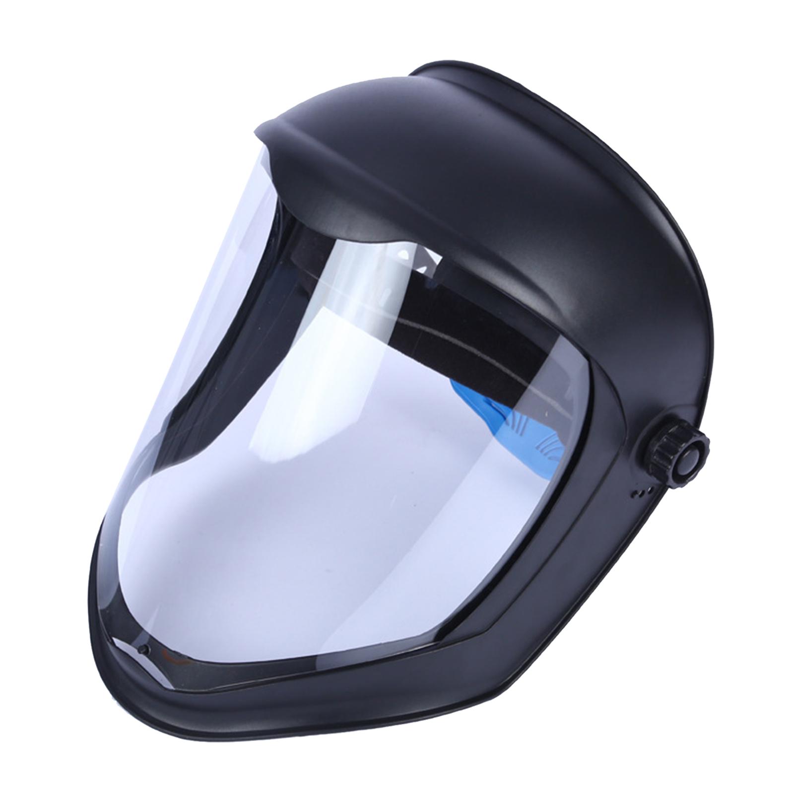 Face Shield Helmet Mask with Clear Polycarbonate Visor Anti FOG UV Blocking Protective Cover Safety Grinding