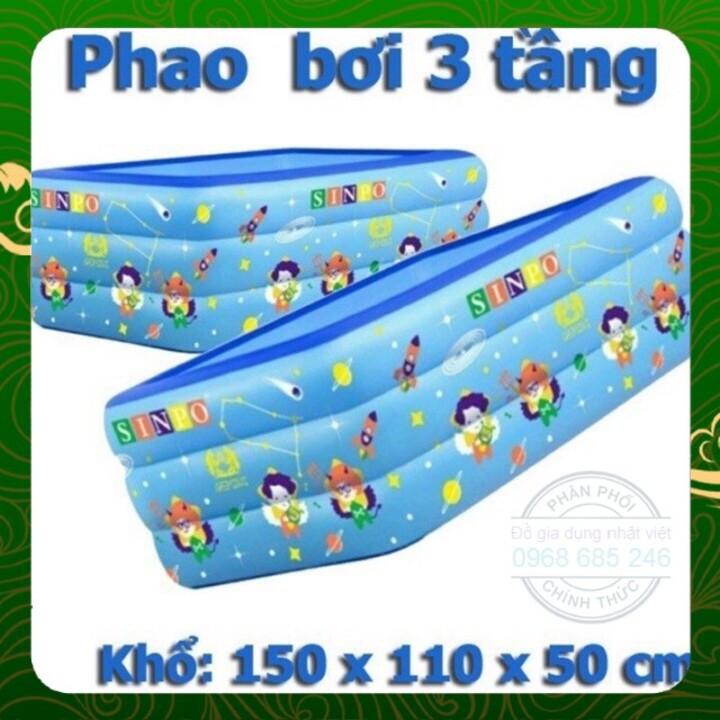 Bể bơi phao cho bé hình chữ nhật loại 1m5