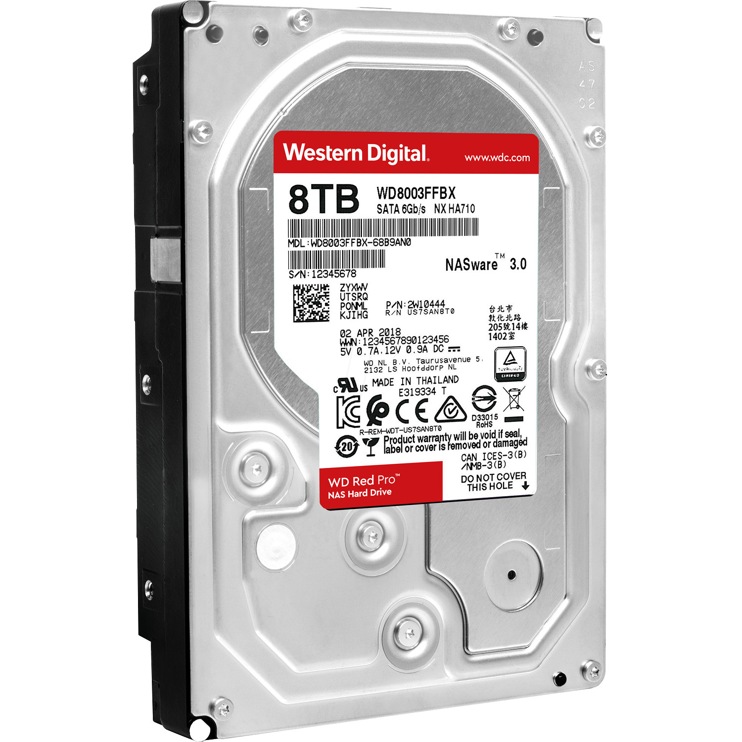 Ổ cứng HDD WD Red Pro 8TB 256MB 7200RPM WD8003FFBX - Hàng Chính Hãng