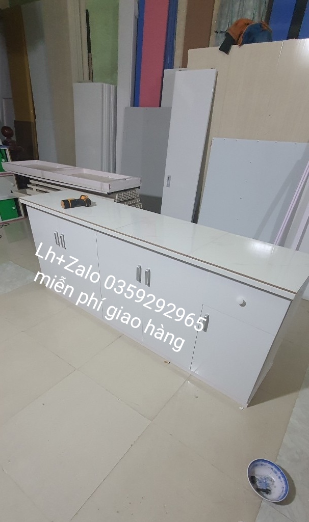 Tủ bếp mini nhựa đài Loan mặt gạch