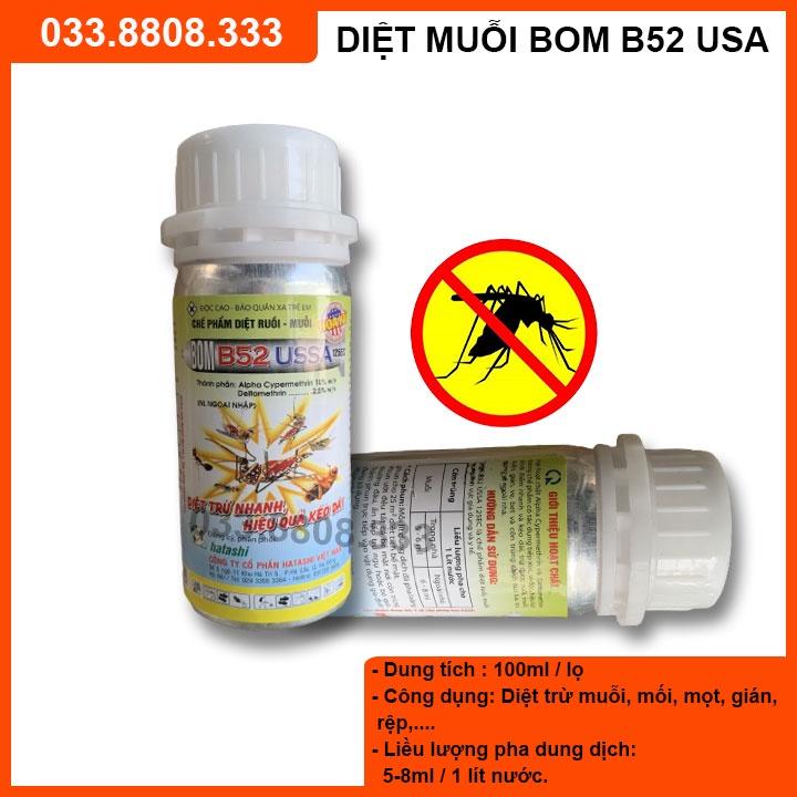 Chai Diệt ruồi Muỗi y tế BOM B52 USA diệt muỗi tận gốc an toàn hiệu quả
