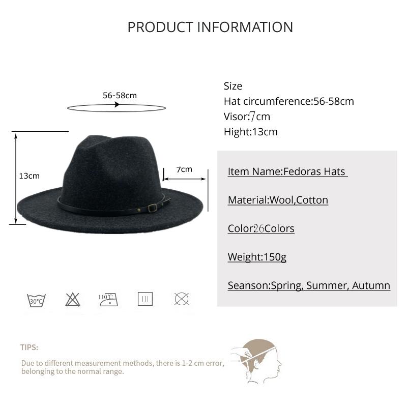 Chất Lượng Cao Len Thời Trang Mùa Đông Vintage Nữ Fedora Mũ Lưỡi Trai Nữ Cảm Thấy Nón Mùa Hè Mùa Xuân Len Cảm Thấy Đầu Jazz Nón