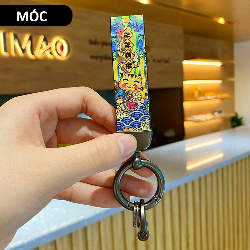 Móc khóa Dây mèo thần tài - tài lộc CAO CẤP