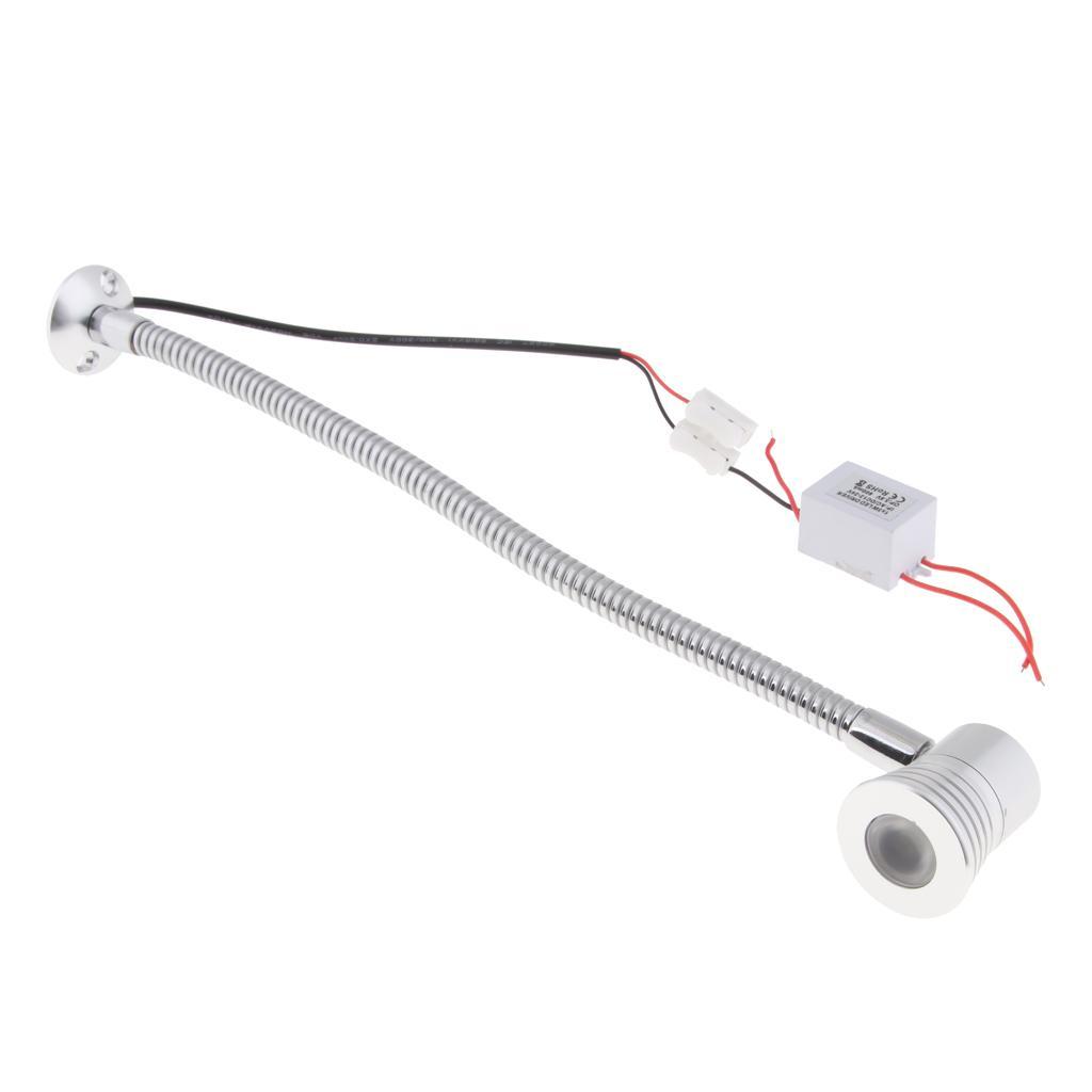 12V 2W Boat LED Reading Lights Gooseneck Interior Desk Lamp